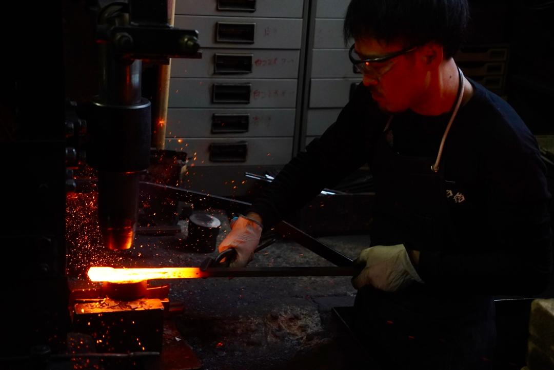 Nakagawa approaches the forge with absolute conviction